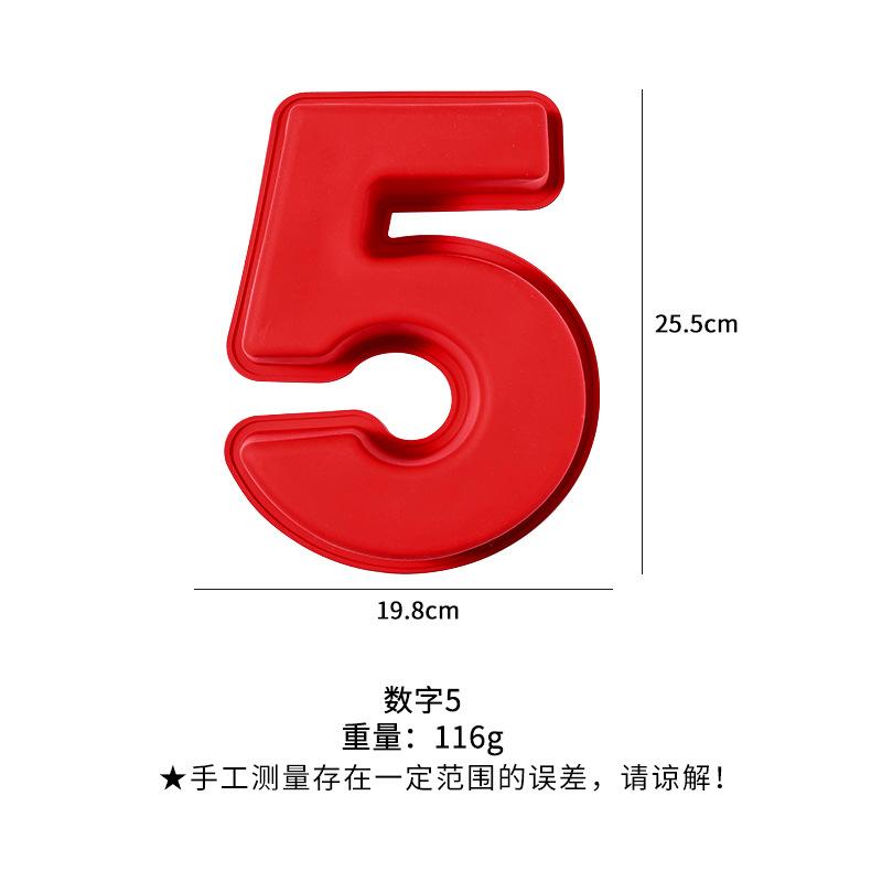FAIS DU 10 Inch 0-9 Numbers Shape Cake Mold Digtial Shape 3D DIY Fondant Chocolate Molds Silicone Cake Pan Cake Decoration Tools