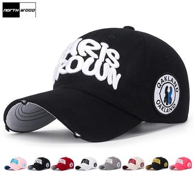 Northwood Muži Ženy Vyšívací dopis Baseballové čepice Bavlna Outdoorová sportovní čepice Letní Táta Čepice Oakland Trucker Cap