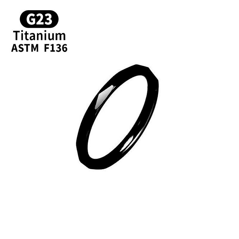 G23 Titanium Cut Rhombus Layer Stainless Steel Nose & Lip Ring 6-12mm 16G