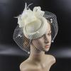 Feather Veil Headband With Lace Flower Women Elegant Hat Headwear Hairpinsfascinating Wedding Party Hair Clip