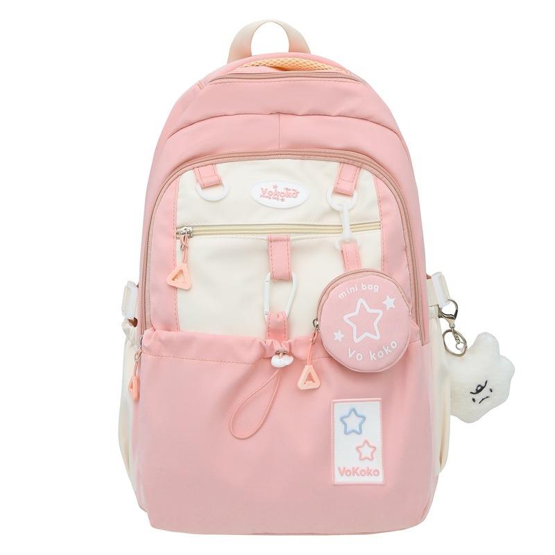 School bag cute girl backpack school bag female star junior high school girls high school students large capacity popular backpack tide