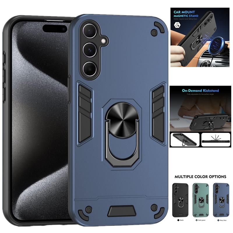 Military Armor Shockproof Case for Samsung Galaxy A56 A36 A26 A16 5G A06 Protective Cover Ring Stand Holder Fundas Coque