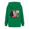 Women's Casual Long Sleeve Pullover Witch Print Hooded Sweatshirt
