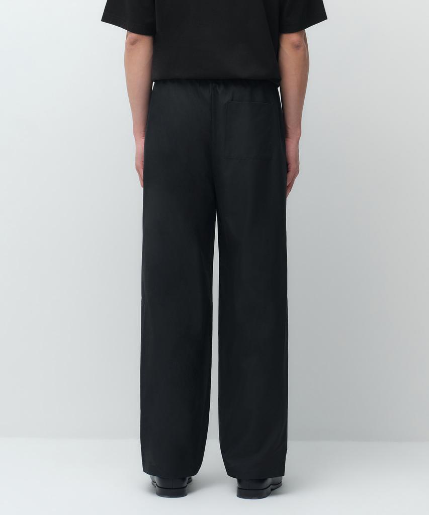 MUSINSA STANDARD Airy Dot Wide Elastic Waist Pants [Black]
