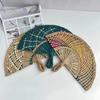 Colorful Decorative Handmade Fan Bohemian Manual Paddle Fan Vintage Hand Braided Fan Bedroom Decor
