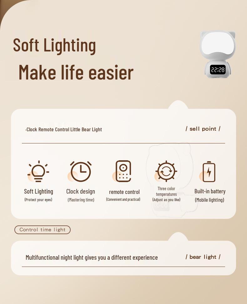 Cartoon-Nachtlicht: Baby Stillen & Augenschutz Nachttischlampe