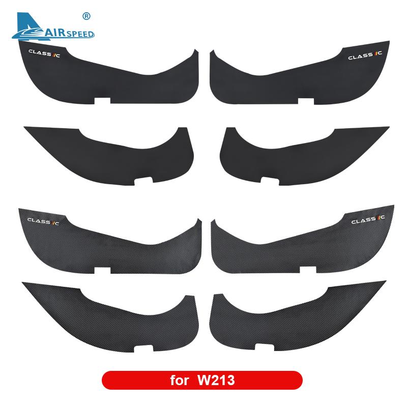 Leather Carbon Fiber Style Car Door Sticker for Mercedes Benz W213 W205 GLC X253 Anti Dirty Anti Kick Pad Protection Accessories