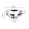 Wide Mouth Canning Funnel with Handle for Mason Jars, Stainless Steel Kitchen Funnel Strainer for Regular and Wide Mouth Jars
