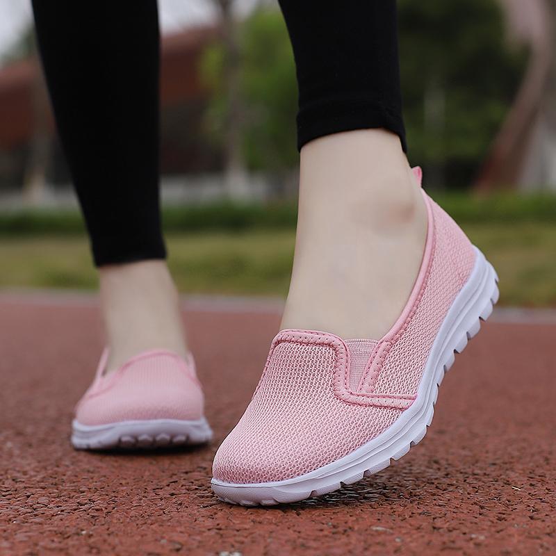 Женские ультралегкие одношаговые туфли для мам большого размера с дышащей сеткой — фото 18