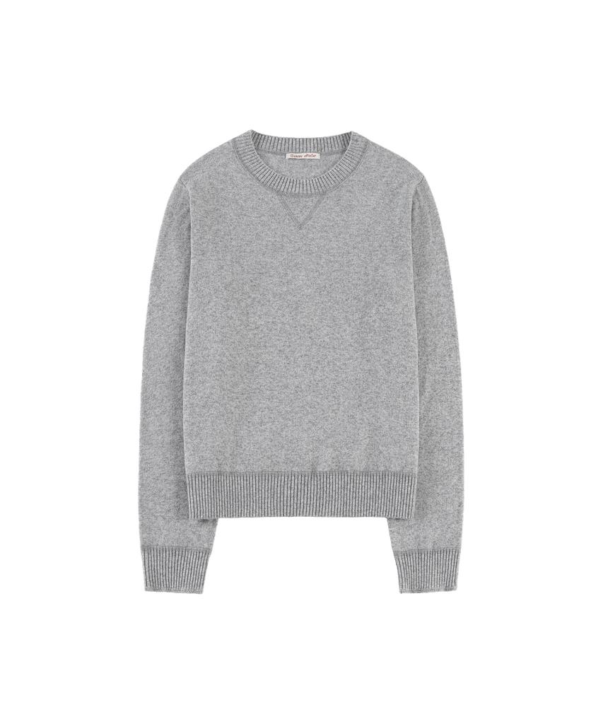 Banwonateullie Kn4288 Essential Round Knit_Melange Gray