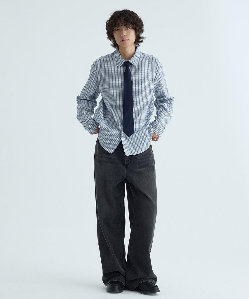 CGP Wide Fit Summer Denim Pants - Washed Black