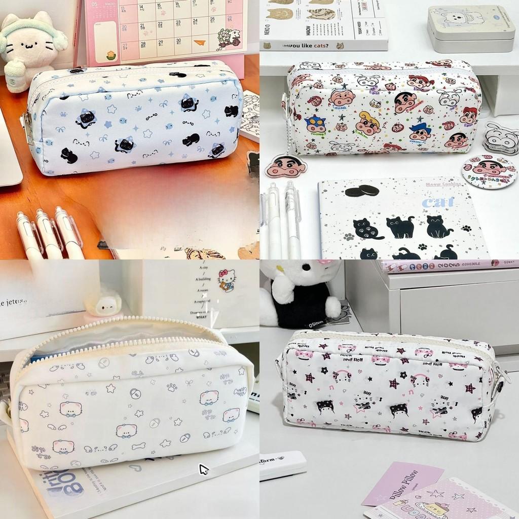 Hellokitty Canvas Pencil Case With Large Capacity For School And Office Use