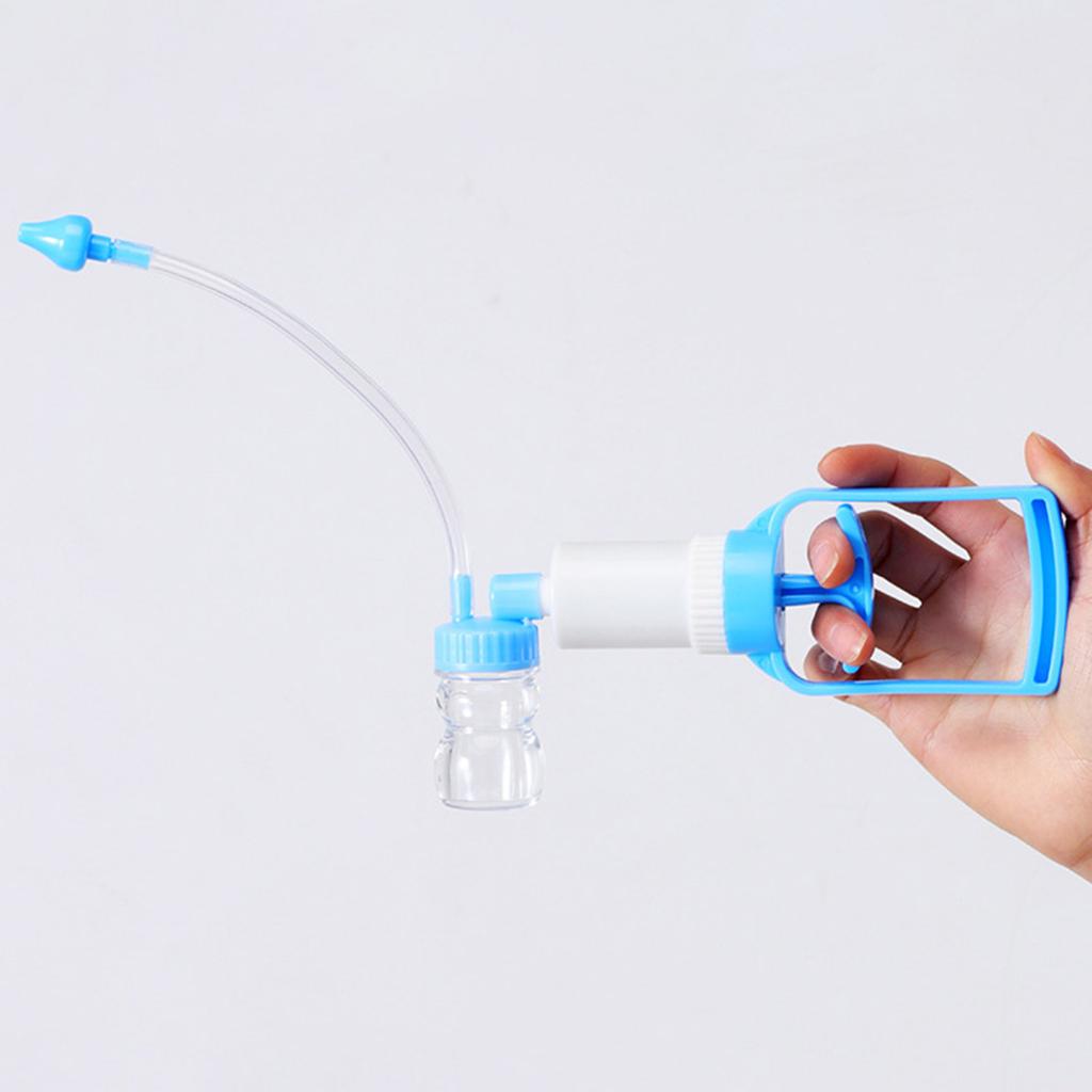 Baby Nasal Aspirator Handpulled Nose Cleaner with Powerful Suction Detachable Washable Part for Easy Daily Cleaning