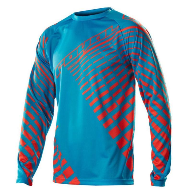 Mens Long Sleeve Mountain Bike Cycling Jersey Quick Dry Off-Road Racing Top Trail Riding