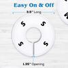 32 White Closet Dividers for Hanging Clothes – Clothing Rack Dividers with Printed Sizes