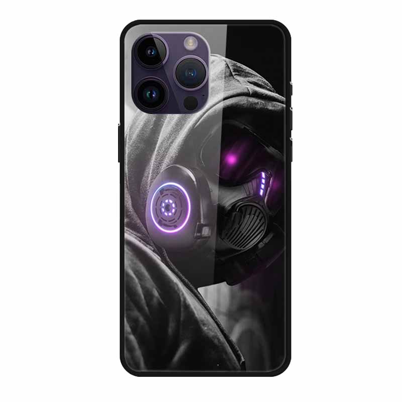 Tempered Glass Case For iphone 15 Pro Max Case Hard Glass Back Cover Soft TPU Bumper For iphone 16 Pro Max Phone Case 16Pro Max
