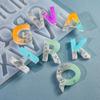 Alphabets Epoxy Resin Mold Letter Silicone Mould for DIYs Keychain Earrings Pendant Epoxy Resin Jewelry Craft Casting Mo