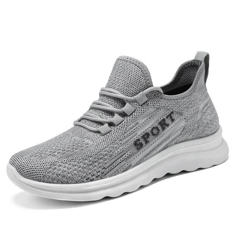 Shoes men's 2025 spring new foreign trade men's shoes polyurethane fly-woven single shoes casual breathable sports shoes men's