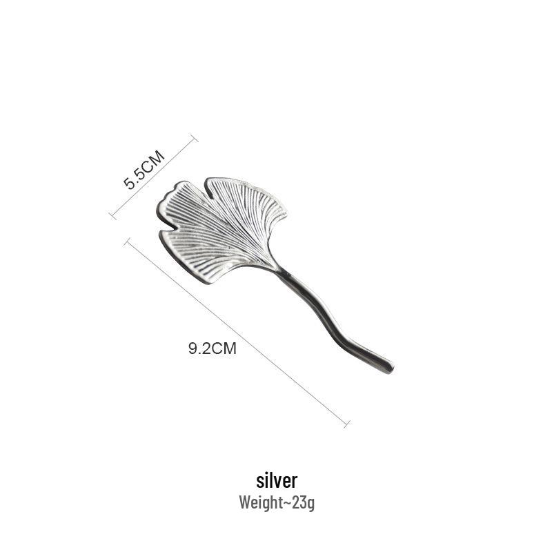 Exquisite Ginkgo Leaf Chopstick and Spoon Rest - 304 Stainless Steel