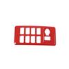 Cobertura do Painel de Controle do Ar Condicionado para Toyota FJ Cruiser Controle Central Protetor de Botões do Ar Condicionado Moldura do Painel 2007-2021, (Vermelho)
