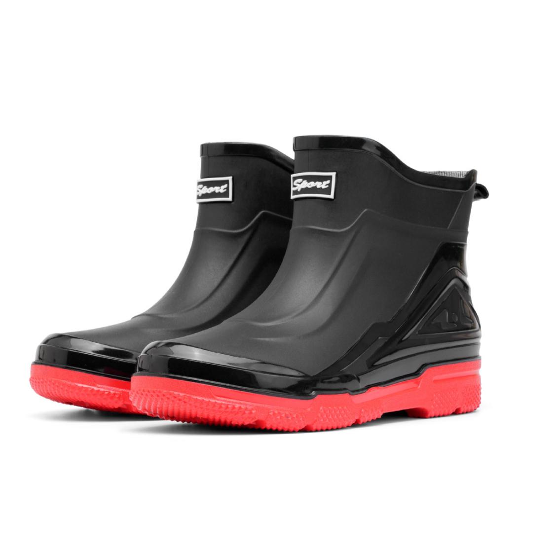 

Мужские резиновые сапоги средней высоты, резиновые сапоги с низким голенищем, водонепроницаемая модная нескользящая обувь, короткие сапоги из ПВХ на толстой подошве, износостойкая уличная рабочая обувь 44 оранжевый