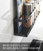 Yamazaki Jitsugyo Magnetic Refrigerator Side Supplement & Seasoning Rack Black Approx. W40 x D8 x H10cm Tower Spice Rack Tray Storage Bulk Storage