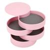 Rotatable Jewelry   4 Layers 360 Degree Rotation Dustproof Round Jewelry Box with Lid for   Household