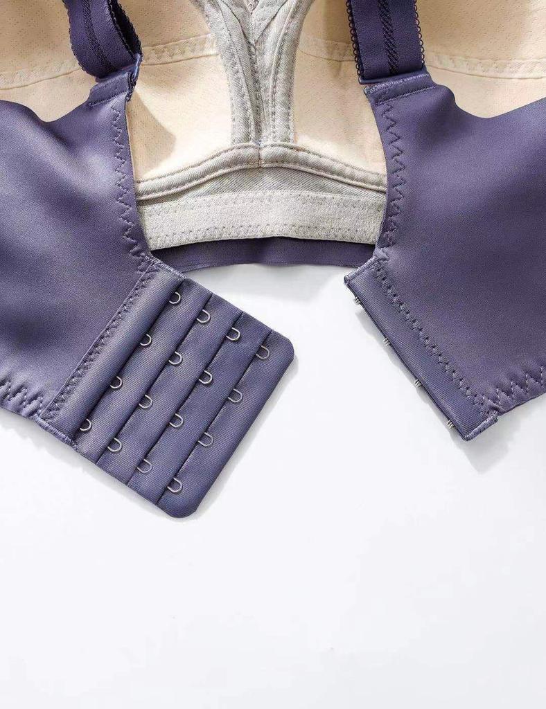 Women's Lace Full-Cup Wirefree Bra – Supportive, Breathable, Anti-Sag, Plus Size, Beautiful Back Design