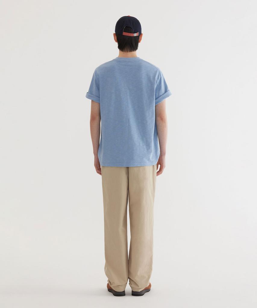 COVERNAT Slub Crack C Logo T-Shirt Blue