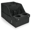 Car Trunk Storage Organizer Foldable Multi Compartment Vehicle Seat Back Storage Box with Cup Holders and Side Pockets for Car Interior
