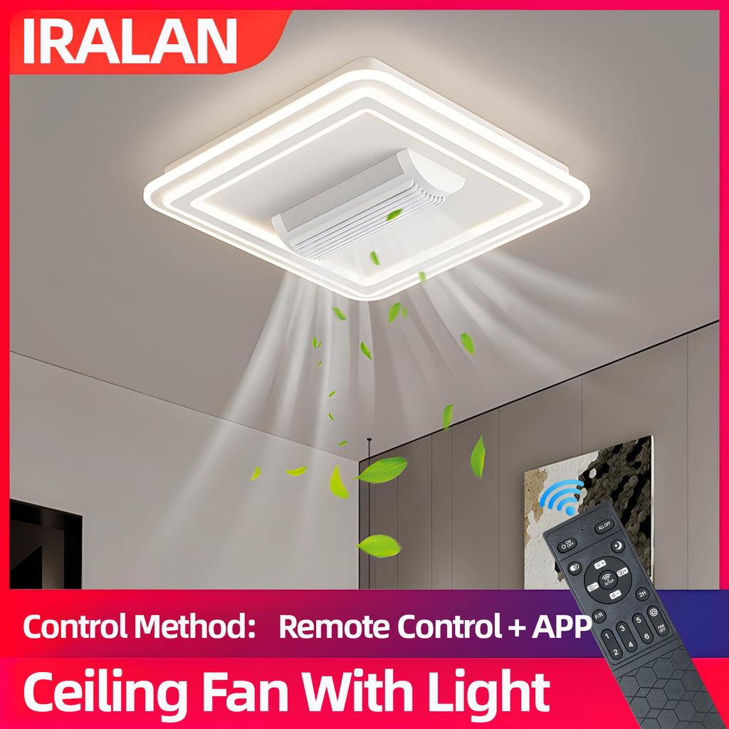 Modern Bladeless Fan Light Ceiling Light Invisible Fan Remote Control Bedroom Light Indoor Lighting LED Living Room Decoration