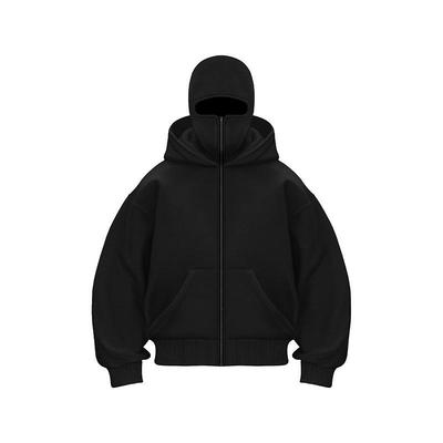 2025 Unisex Double-Head Zipper Hooded Sweatshirt with Loose Double-Hood Design
