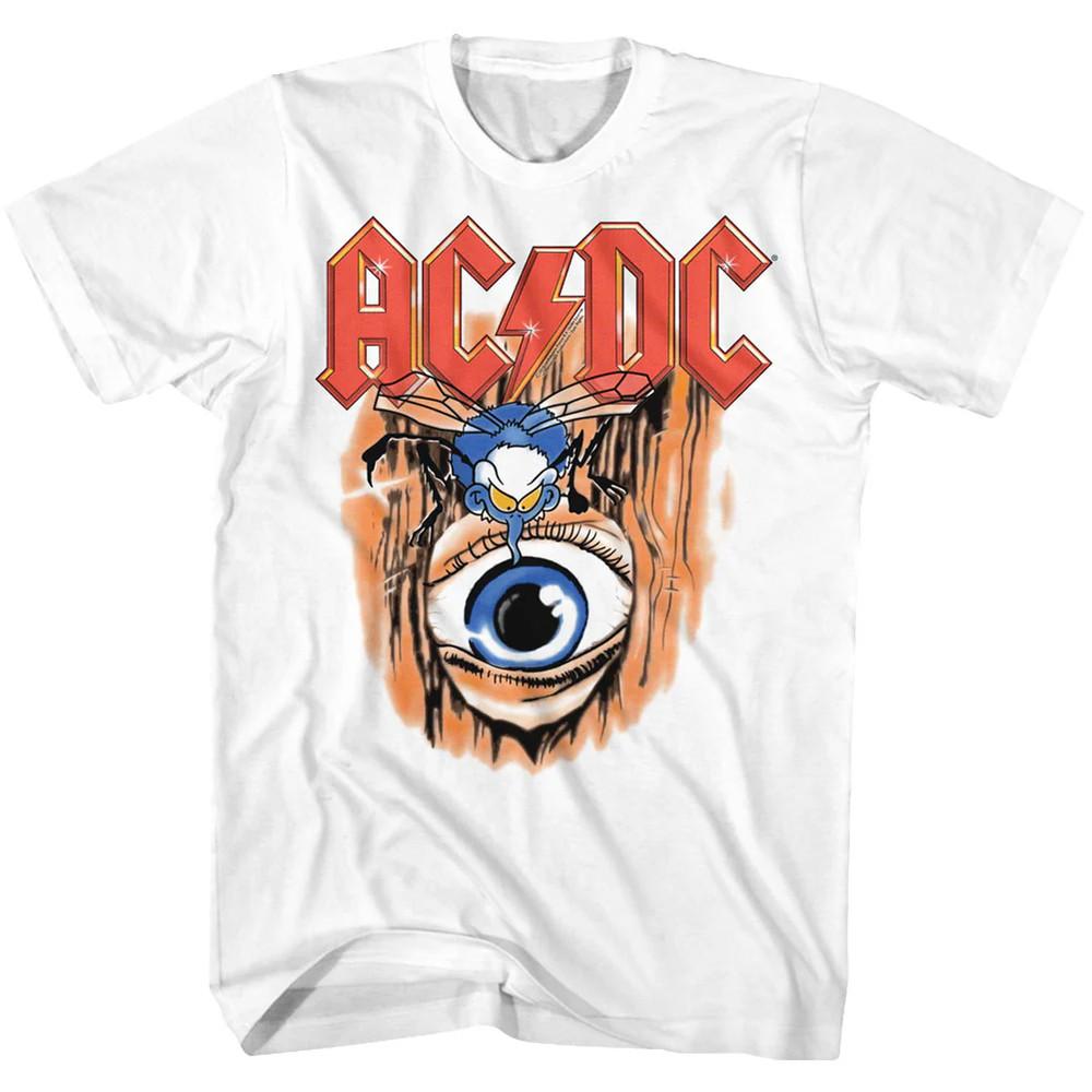 ACDC Vintage Fly On Wall White Unisex T-Shirt XL