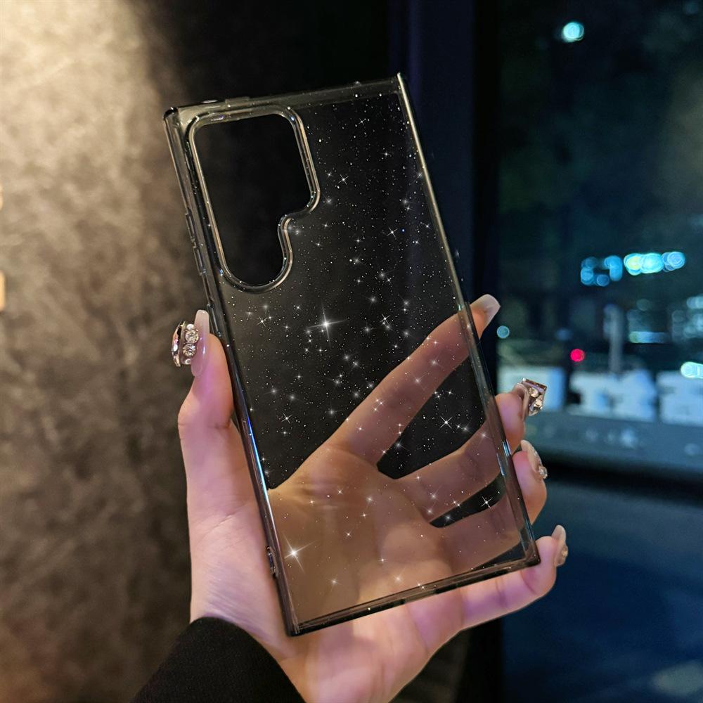 Galaxy Samsung Phone Case S25 Transparent Flash Powder S24ultra Suitable for S25 Magnetic Case S24FE