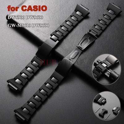 16mm Plastic Steel Strap for CASIO DW6900 DW9600 GW-M5610 DW5600 Metal Band for Men Women Light Weight Black Sport Bracelets