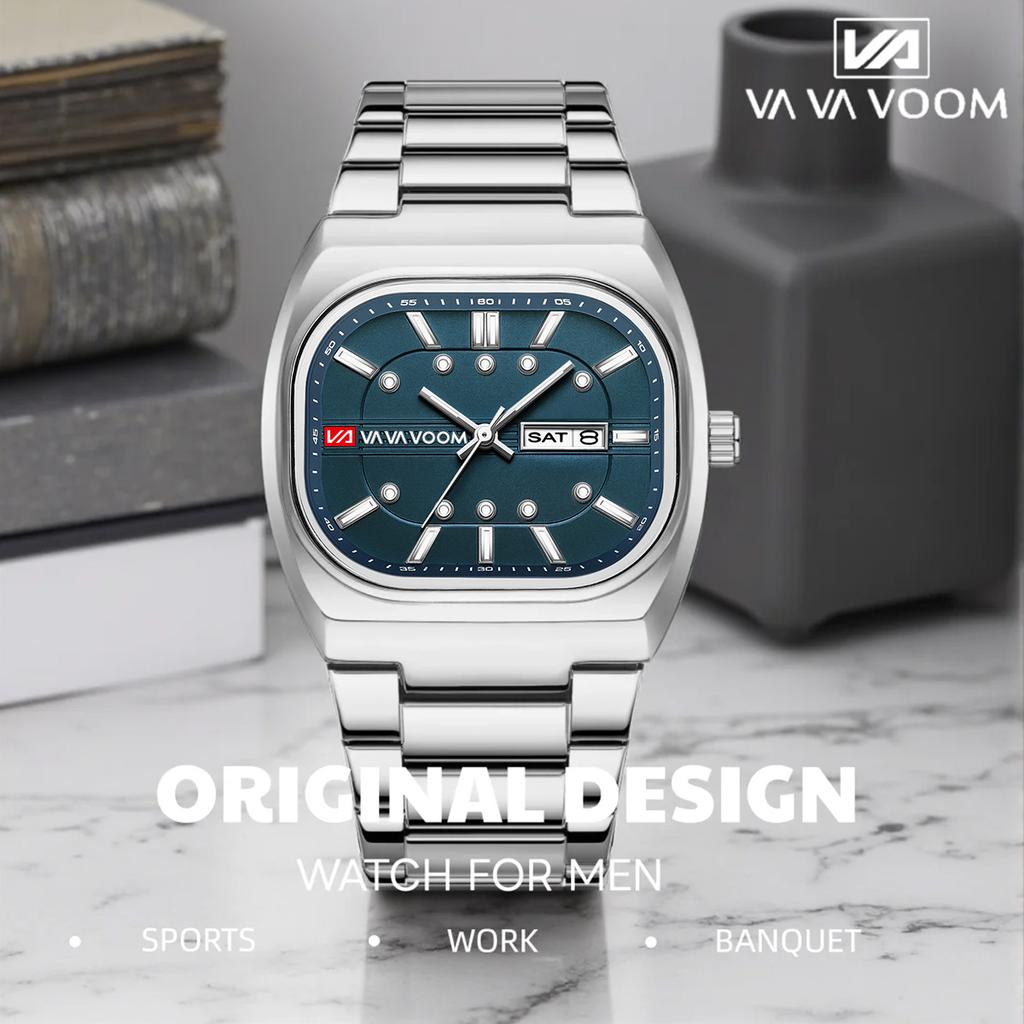 New Men Watches 40mm Square Quartz Movement Analog Diving Series Clock Black Stainless Steel Top Brand Watch for Men