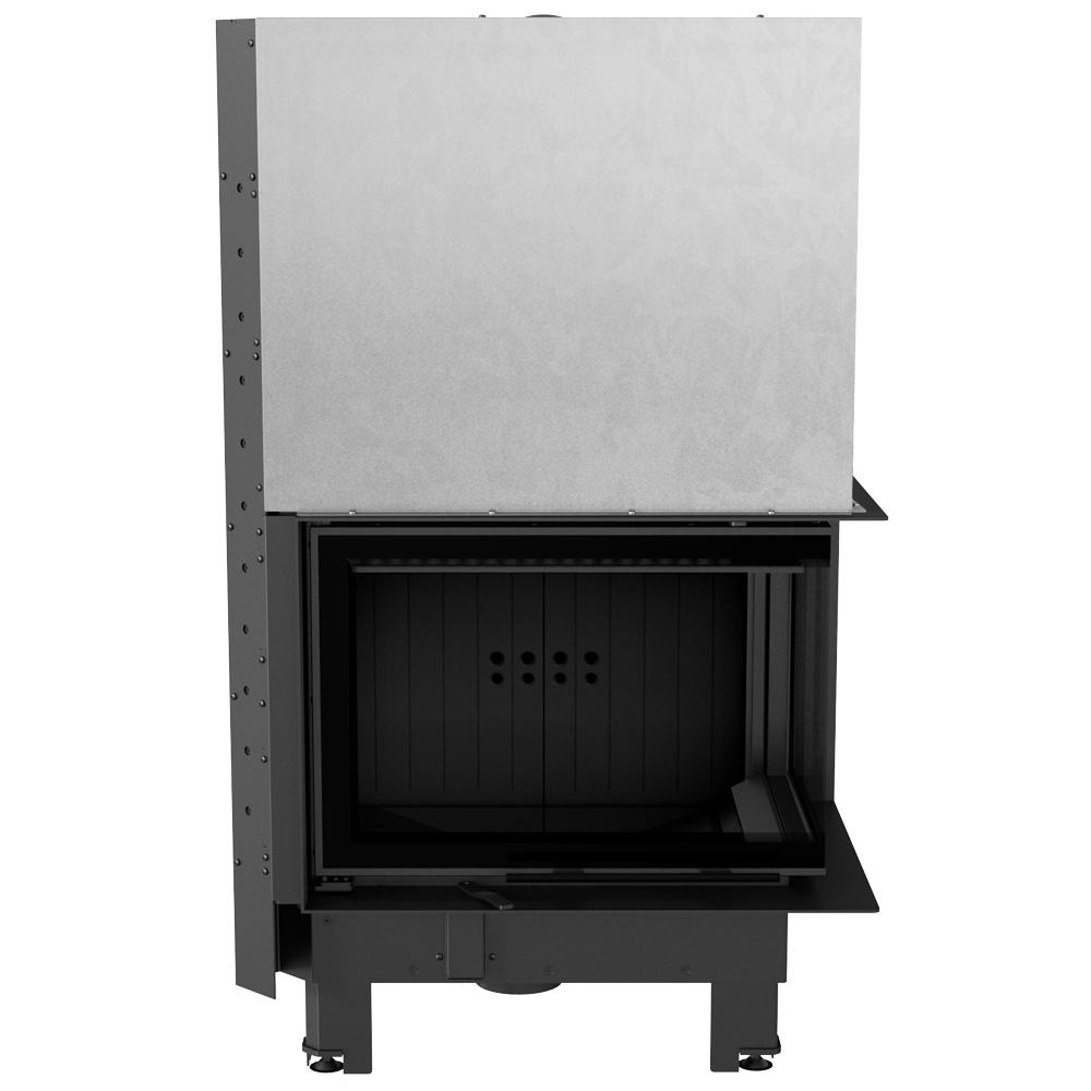Stahlkamin KRATKI MBZ rechts 13 kW Ø 200 Lift-Up schwarz thermotec