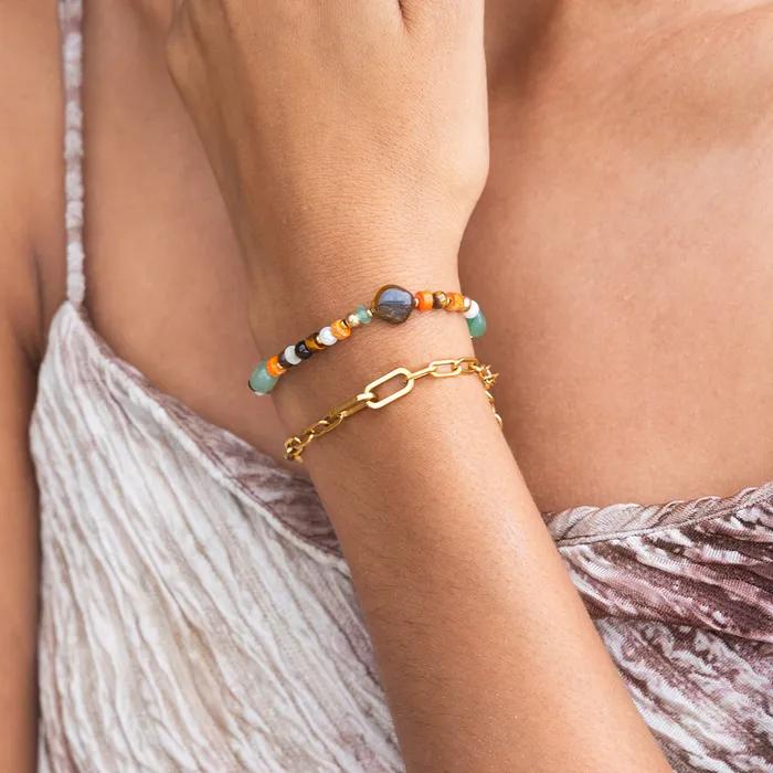 (Women's) Brontide Mosaic Bracelet - Cefalu X Gold