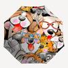 1pc Dogs Automatic Open/close Folding Umbrella, Compact Portable Travel Umbrella, Durable Construction yy251230086