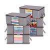 Lifewit Clothing Storage Case for Clothes, Futons, and Blanket Storage with Transparent Window, Large Opening Zipper, Foldable, Made of Breathable