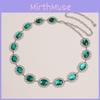 Metal Hollow Stylish Waist Chain With Rhinestone Accents For Fashion Women