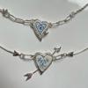 Retro Arrow-Through-Heart Necklace: Personalized Paperclip Chain, 18K Colorfast Copper, European/American Design Fashion.