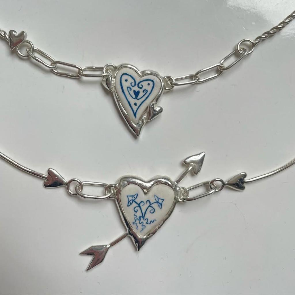 Retro Arrow-Through-Heart Necklace: Personalized Paperclip Chain, 18K Colorfast Copper, European/American Design Fashion.