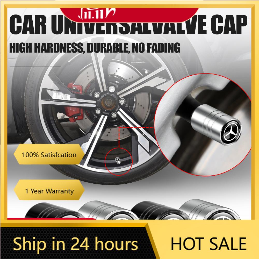 C200 E200 For Mercedes Benz 4PCS Car Wheel Tire Valve Caps Covers Accessories For Mercedes Benz AMG GLC GLB GLE CLA CLK W206 W20