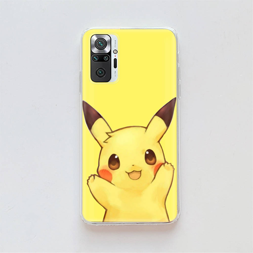 Transparent Case for Samsung A04 A14 A23 A34 A54 M23 M33 M52 M53 Realme Narzo 50 50I 50a Prime C35 C55 C30S 10 9 Pro K-90 Lovely Pikachu