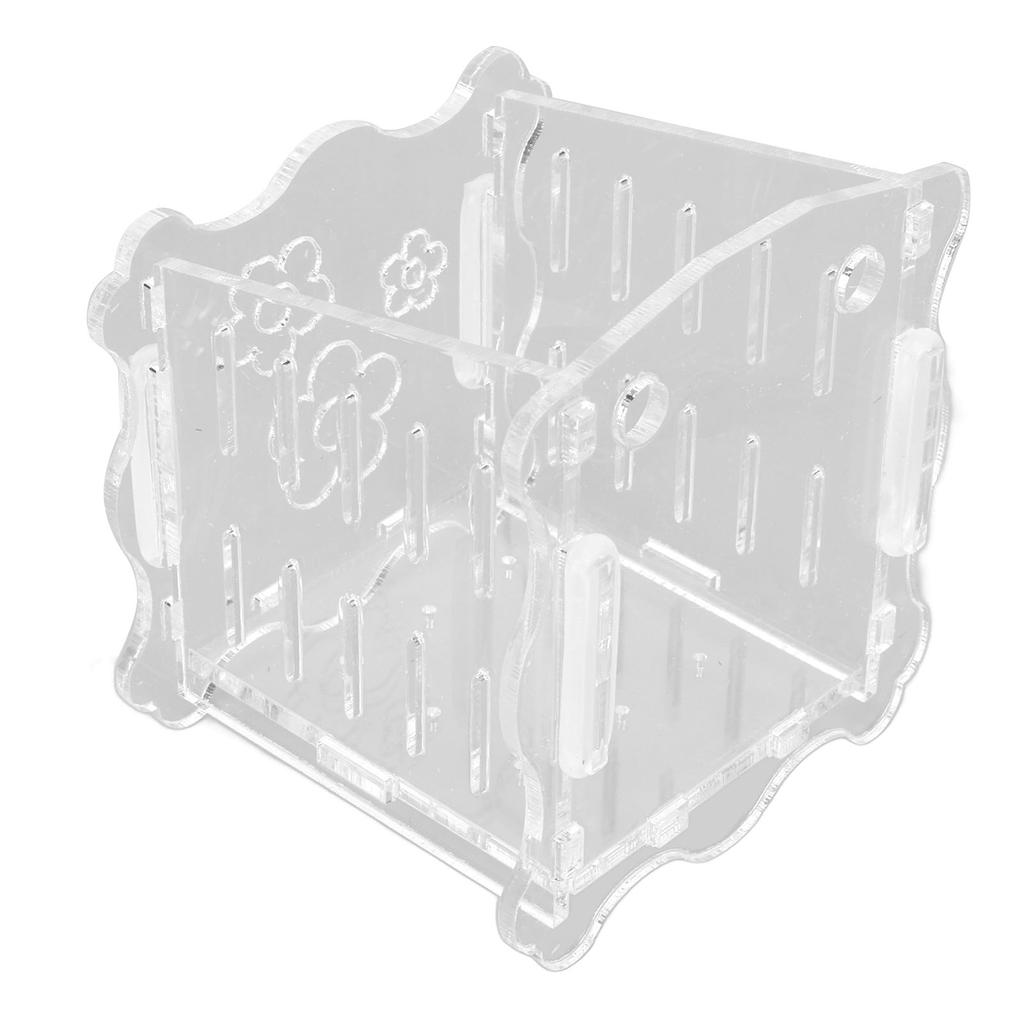 Pflanzbecher Acryl Transparent Durchlässiges Loch Sicher Blumentopf mit Saugnapf für Fische