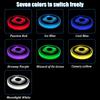 2PCS LED Car Cup Holder Lights, 7 Colors Changing Vehicle USB Charging Cup Holder Insert Coasters, Automotive Interior Atmosphere Lamp Decoration