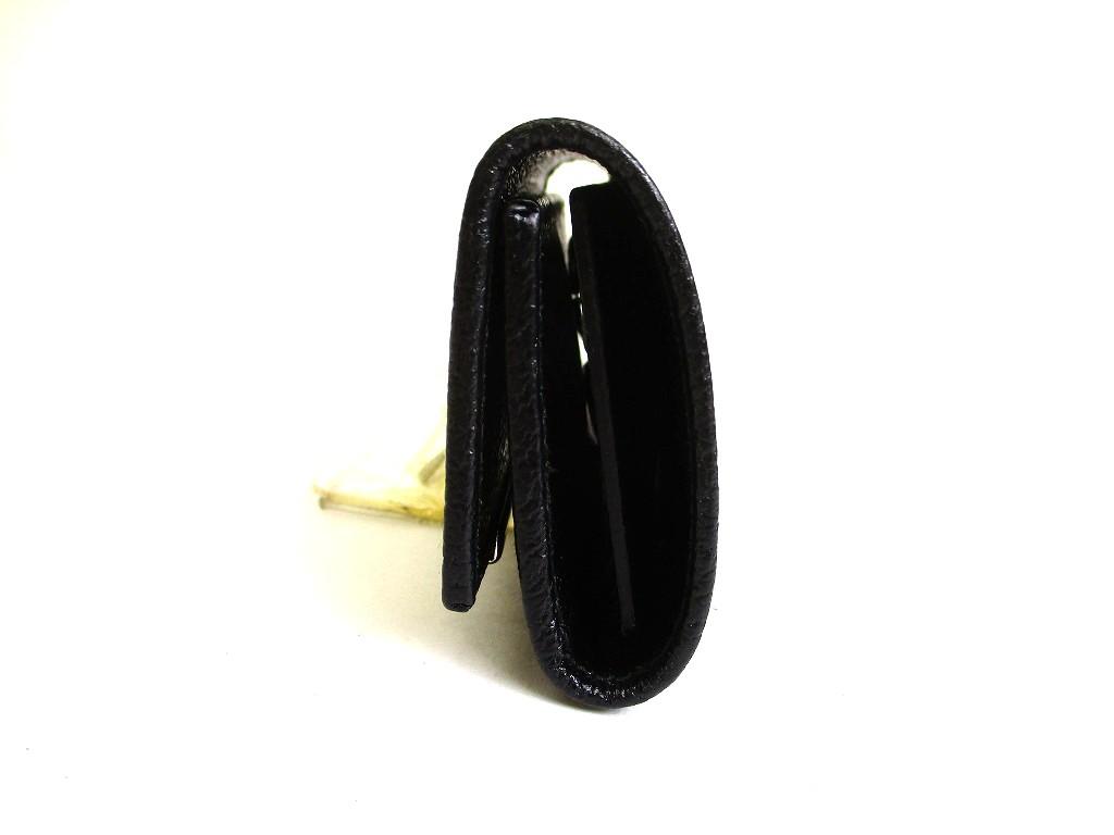 Authentic GUCCI GG Black Canvas and Leather 6 Pics Key Chain #b291 Seller Refurbished