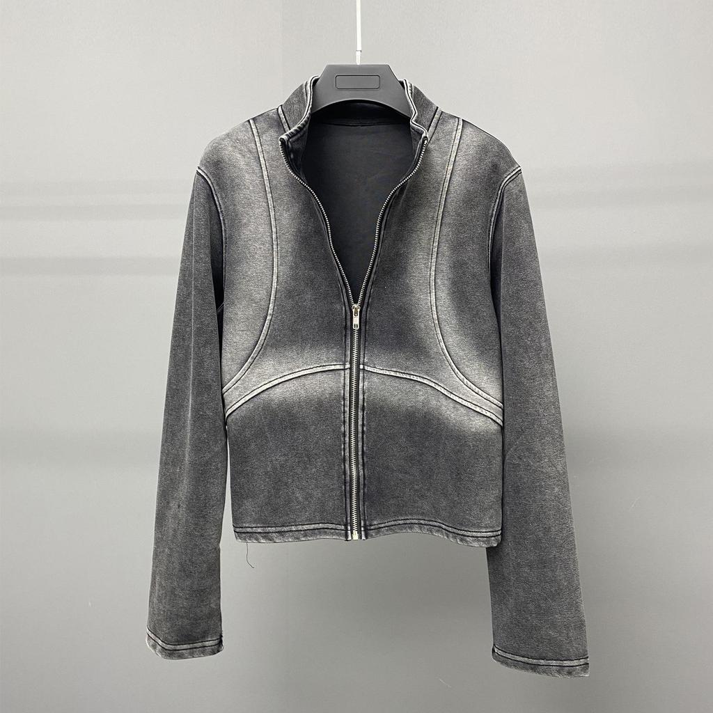 2024 Nová evropská a americká praná mikina s kapucí a zipem pro ženy