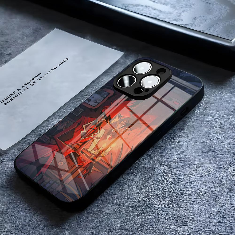 H-Haz-bins Hotels Phone Case For IPhone 17 16 15 14 Pro 11 13 12 Mini XS XR Max 6 8 7 Air Plus SE Glass Luxury Design Cove